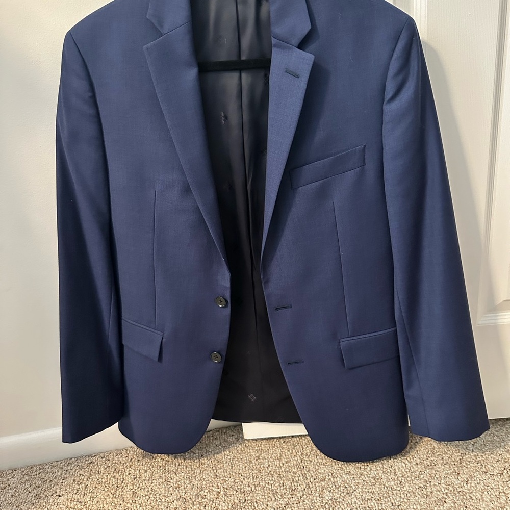 Ryan Seacrest Distinction Blue Tailored Blazer